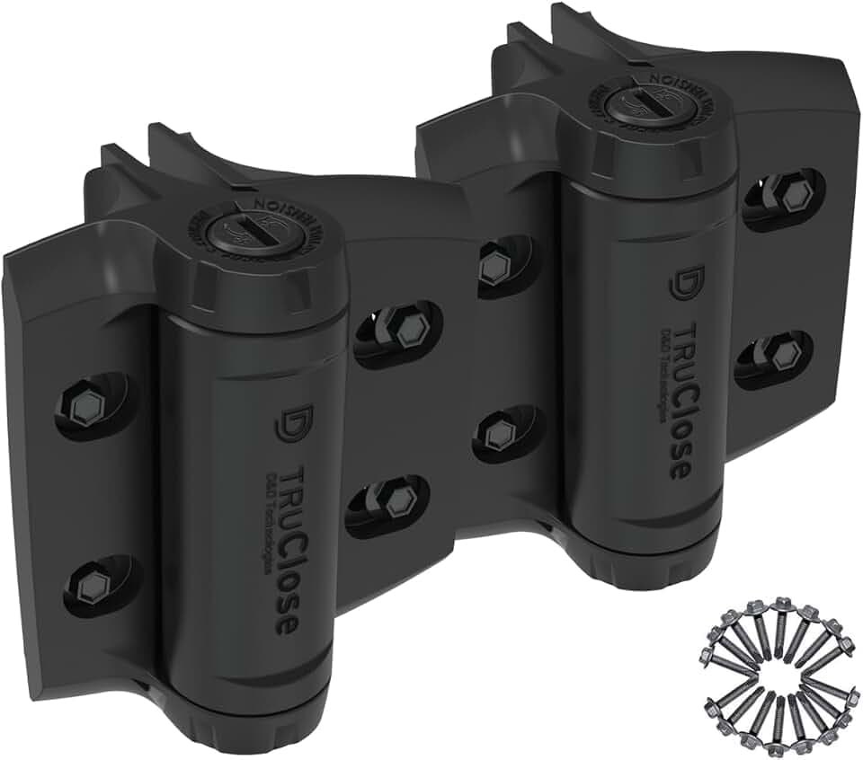 D&D Technologies TCHDRND1S3 Round Series 3 D&D TruClose Robuste Scharniere für Pfosten mit verschiedenen Durchmessern, schwarz