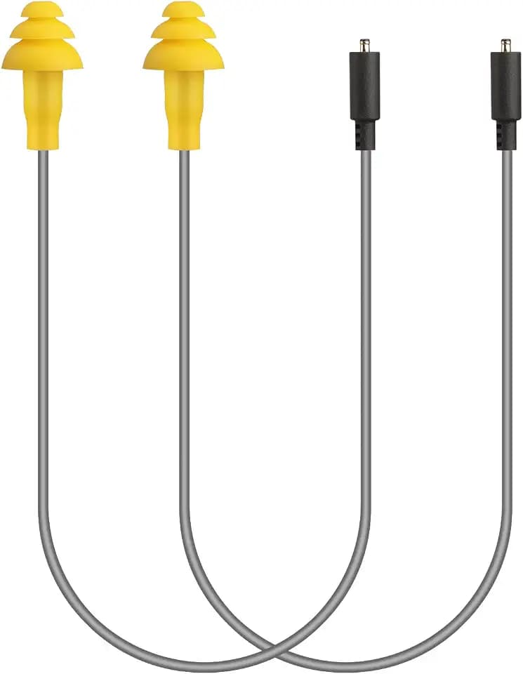 MIPEACE 2pcs Replacement Work Earbuds Cables for Model#MI04N Wireless Neckband Replaceable Earbuds (Grey & Yellow)