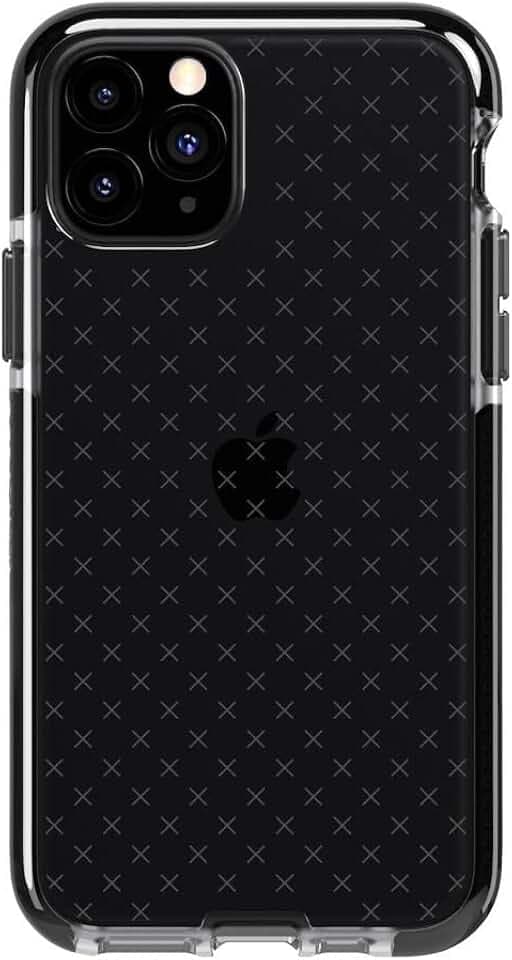 Tech21 Evo Check Schutzhülle für iPhone 11 Pro - Schützende Dünne Schale Beständig Handyhülle - Rauchig/Schwarz