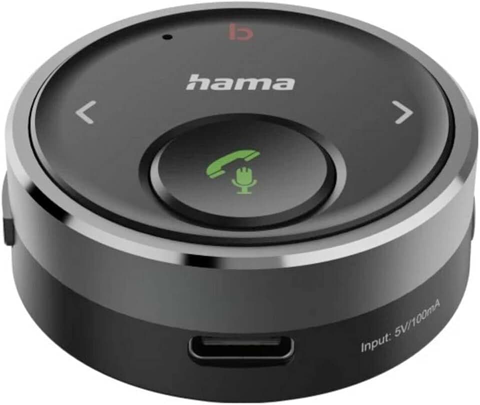 Hama Bluetooth Adapter Auto, für AUX In, mit Bass Verstärker, mit Akku