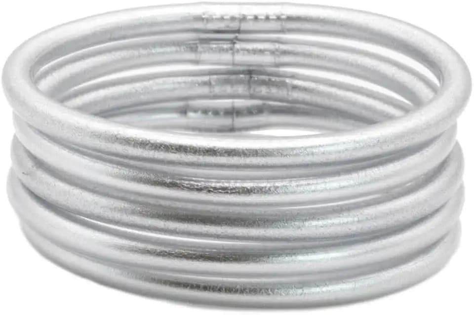 Generisch MAJALE Packung mit Armbändern im Blattgold-Stil für Damen – Glänzendes Goldarmband – Tibetisch-buddhistisches Kumlai-Tempel-Armband – Flexibles und leichtes – 100% handgefertigt