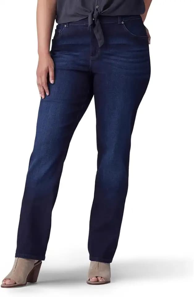 Lee Women's Plus Size Relaxed Fit Straight Leg Jean