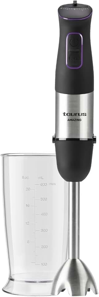 Taurus Amazing – Stabmixer 1000 W, 4 Klingen, 20 Stufen, Turbo | Leistungsstark mit 4 Edelstahlklingen