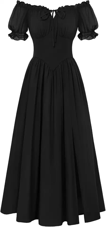 Scarlet Darkness Women's Off Shoulder Renaissance Milkmaid Corset Dress