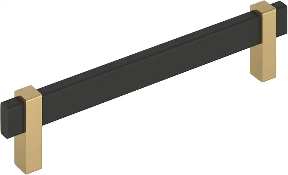 Amerock 6-5/16" Mulino Matte Black/Champagne Bronze Drawer Pull