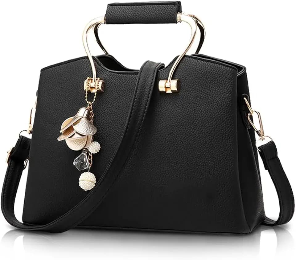 NICOLE&DORIS Damen Handtaschen Schultertasche mit Tragegriff Umhängetasche für Damen Ledertasche mit langem Riemen