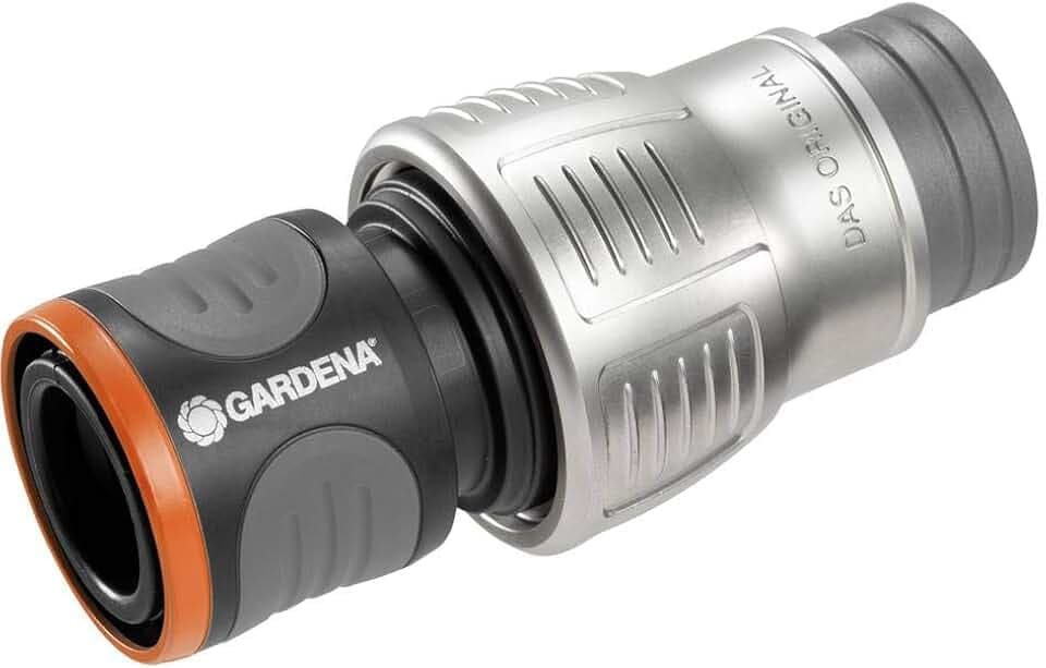 Gardena Premium Schlauchverbinder 19 mm (3/4 Zoll): Adapter für Wasserhähne, hohe Schlauchhaltekraft, frostsicher, gerillte Griffmulden (18256-50)