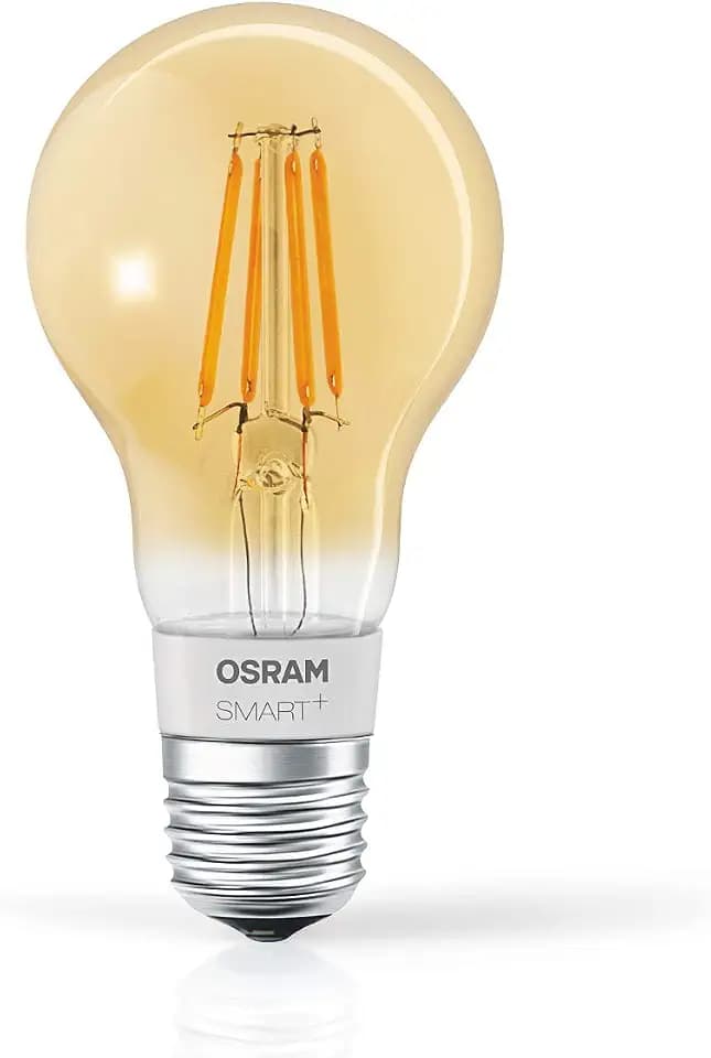 OSRAM Lamps SMART+ LED Filament Gold, Bluetooth Lampe mit E27 Sockel, dimmbar, ersetzt 50W Glühbirne, warmweiß , Kompatibel mit Apple Homekit und LEDVANCE Smart+ App für Android 4058075174481