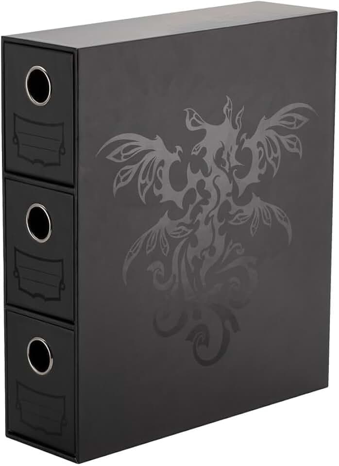 Dragon Shield: Fortress Card Dravers – Black, 86x318x283mm (Each Drawer: 71x96x274mm)