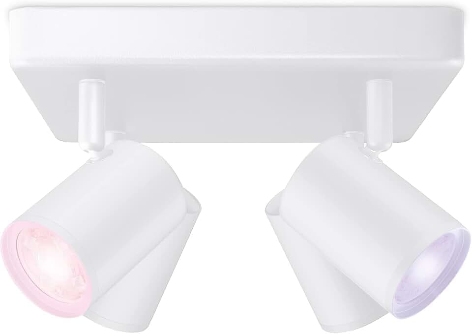 WiZ Imageo 4er-Spot Tunable White & Color, dimmbar, 16 Mio. Farben, smarte Steuerung per App/Stimme über WLAN, weiß