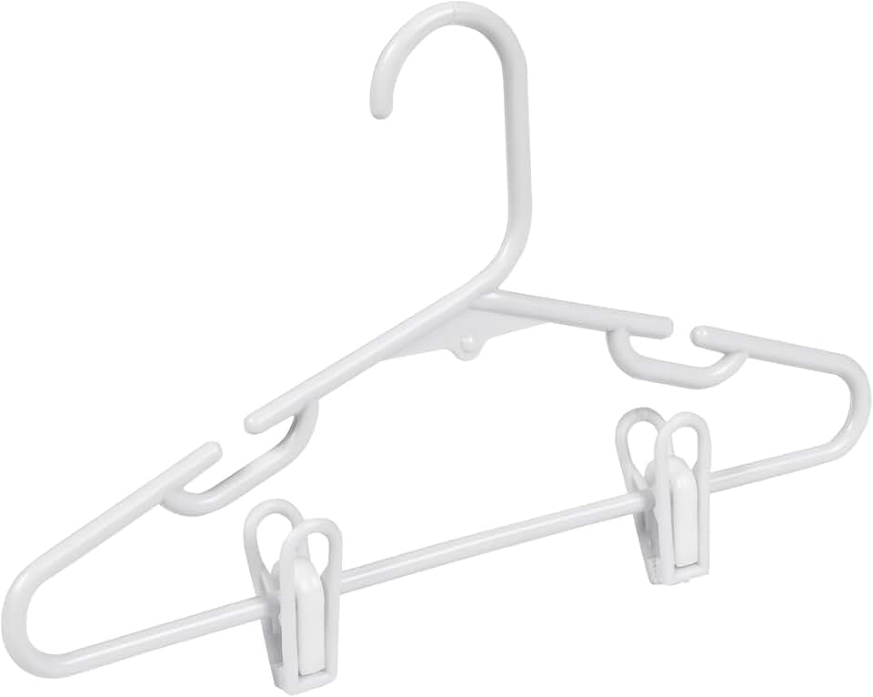 Honey-Can-Do Kids Clothes Hanger, Baby Clothes Hangers with Clips, Removable Clips are Designed to Keep Bottoms and Tops Perfectly Paired, Making it Easier to Organize and Store Outfits, 18 Pack