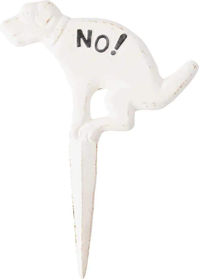 Esschert Design USA HB14 No Pooping Yard Sign, White
