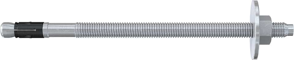 fischer Bolzenanker mit großer Scheibe FAZ II Plus 12/120 gvz, Schwerlastanker mit hoher Tragfähigkeit, Ankerbolzen für Befestigungen von Holzkonstruktionen, Seismik- & ETA-Zulassung