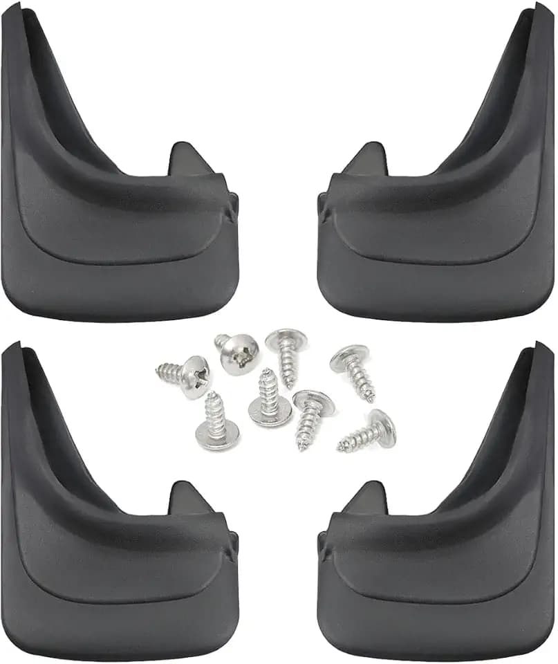 Car Mud Flaps, 12 × 8.5 in Flexible & Bendable Splash Guards Set