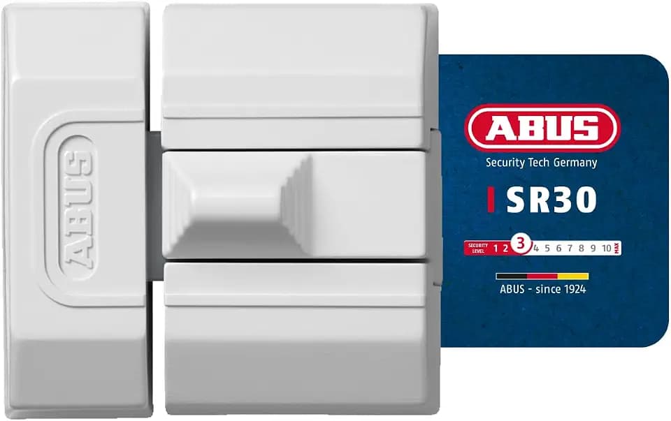 ABUS Schieberiegel SR30 - Türriegel & Fensterriegel, schlüssellos, weiß