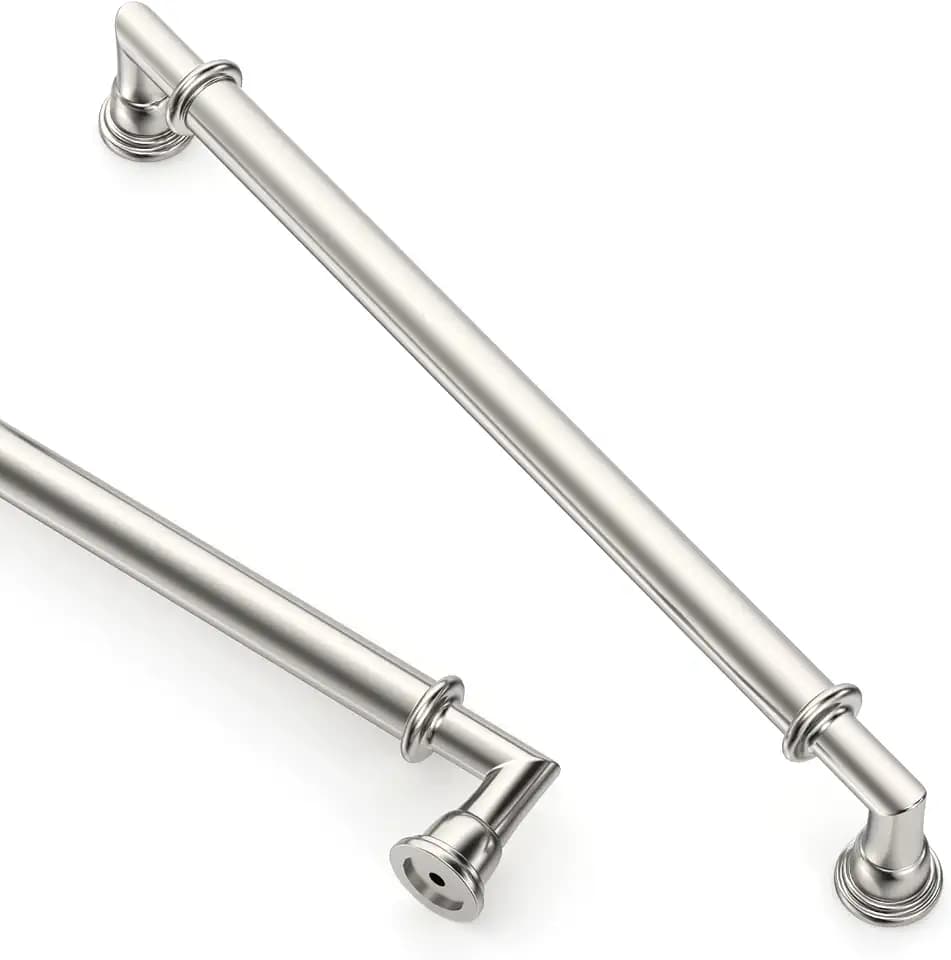 Asidrama 6 Pack 10 Inch(254mm) Brushed Satin Nickel Kitchen Cabinet Handles, Cabinet Pulls Kitchen Cabinet Hardware for Cupboard Drawer Pulls 2281
