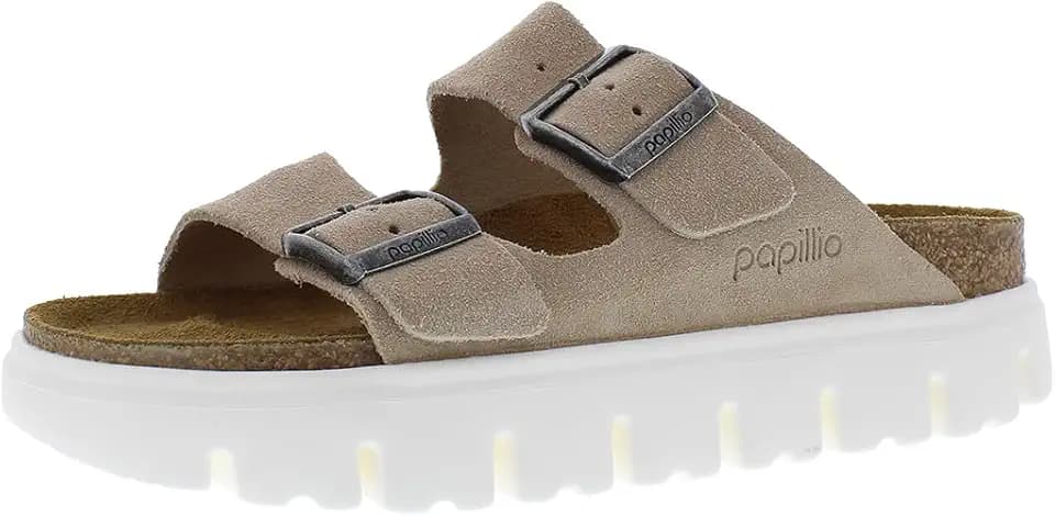 Birkenstock Women's Arizona Chunky Sandals, Warm Sand, Tan, 8-8.5 Narrow US