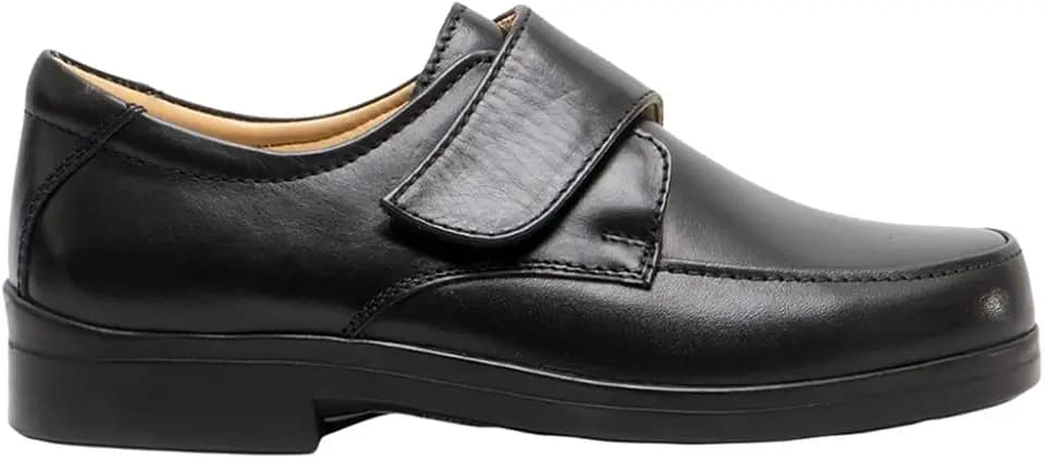Roamers Herren Schuhe mit Klettverschluss, breite Passform