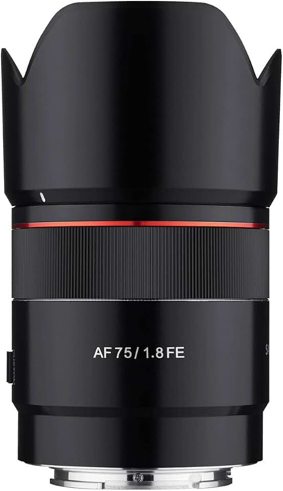 Samyang AF 75 mm F1.8 Kompaktes Autofokus-Teleobjektiv für Sony FE-Halterung, schwarz (SYIO75AF-E)