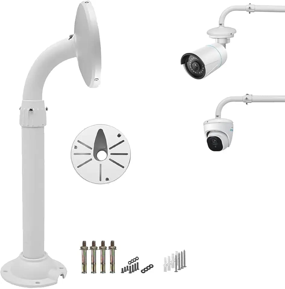 WiTi 6 Zoll Basis Ausziehbarer J-Pol Halterung für CCTV IP Kameras,40CM-60CM Einstellbar Montagestange für Sicherheitsüberwachungs kamera system,Solides Metall Pulversprühbeschichtung