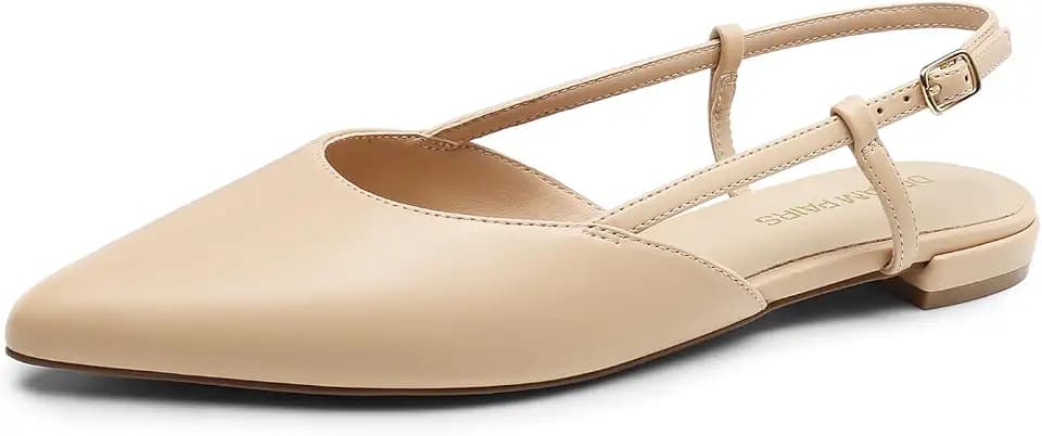DREAM PAIRS Women's Slingback Dress Ballet Flats