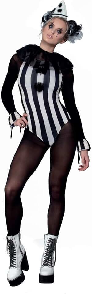 Smiffys Fever Vintage Pierrot Clown Costume Halloween und Karneval