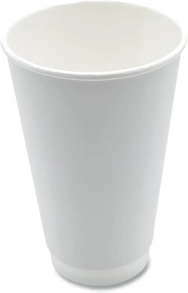 Boardwalk Paper Hot Cups, 500 Count, 16 oz, White, Double-Walled