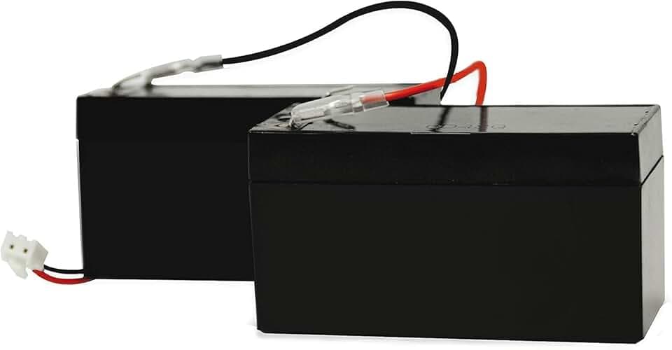 BatteryGate 1-3 12/24V Notstrom-Batterieset für Torantriebe | 2 wiederaufladbare Batterien, 12/24 V, Stromausfallschutz, 30 cm Kabel, Toröffnung, Torschließung AAM0127