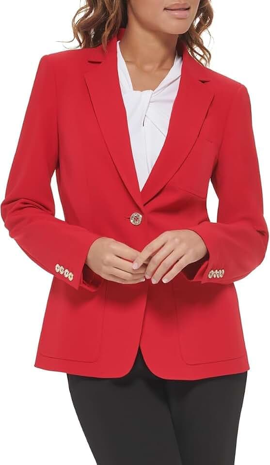 Tommy Hilfiger Damen-Blazer mit Zwei Knöpfen