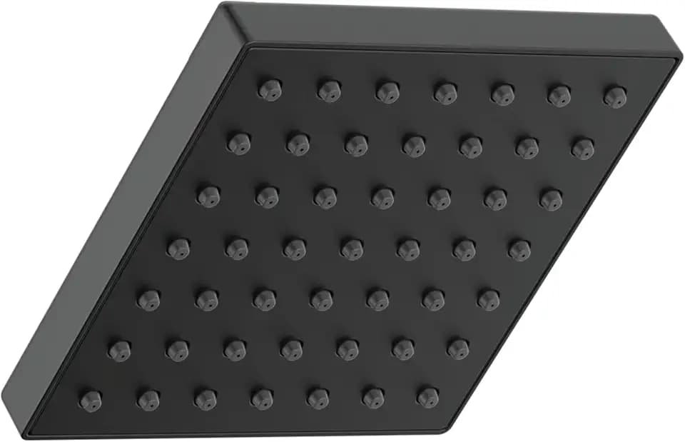 Modern 1.75 GPM Square Single Function Shower Head with Touch-Clean Technology