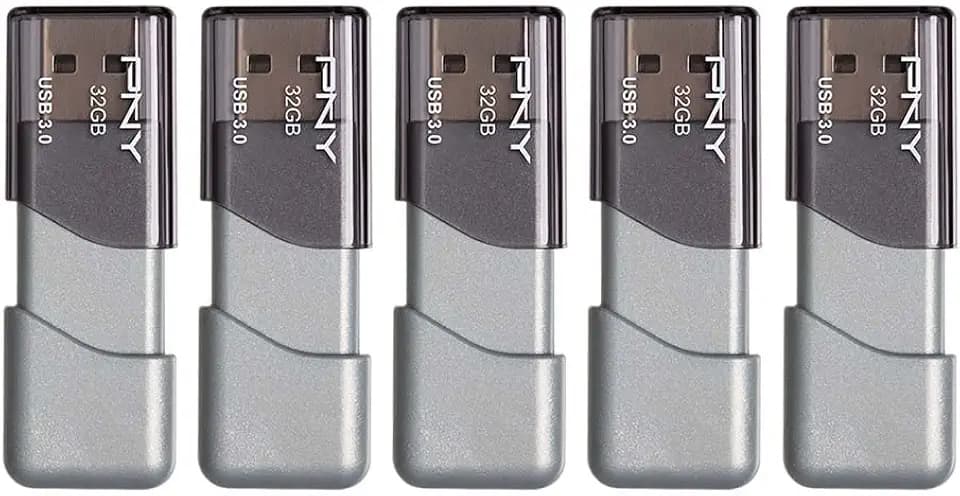PNY 32GB Turbo Attaché 3 USB 3.0 Flash Drive 5-Pack​