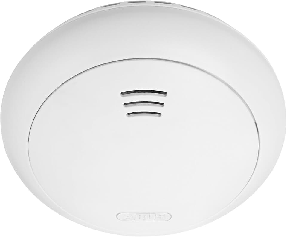 ABUS Rauchmelder für die Funk-Alarmanlage Smartvest Pro - Funk-Rauchwarnmelder für Kinderzimmer, Schlafzimmer, Flure, Küche und andere Räume - Schraub- oder Klebemontage - DIN EN 14604 geprüft - weiß