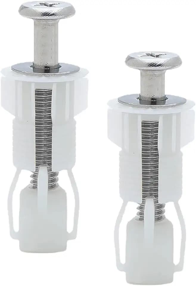 2 Stück WC Sitz Befestigung,WC Sitz Ersatzteile,Expansionsschraube für Toilettensitz Befestigung,WC Befestigungsset,Toilettensitz Behoben Schraube,für WC Deckel,Nylonmaterial (Stil 2)