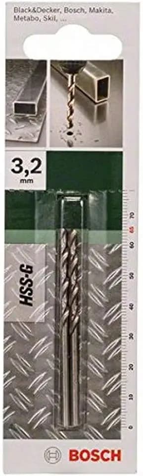Bosch DIY Accessories Metallbohrer HSS-G geschliffen (2 Stück, Ø 3,2 mm)