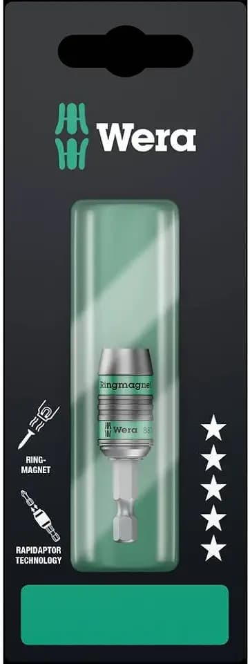 Wera 887/4 RR SB Rapidaptor Universalhalter mit Ringmagnet, 1/4 Zoll x 57 mm, 05073511001