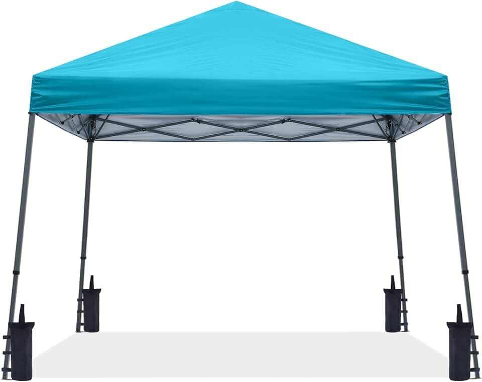 ABCCANOPY 10x10 Pop Up Canopy Tent, Slant Leg Outdoor Shade, Turquoise