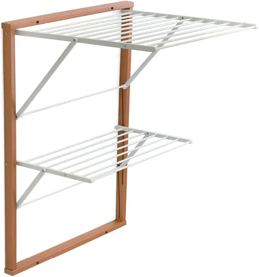 Arredamenti Italia Wandmontierter Kleiderständer, Holz, Kirsche, APERTO:P63 x L69 x H80 cm, CHI.: P3 x L69 x H95 cm