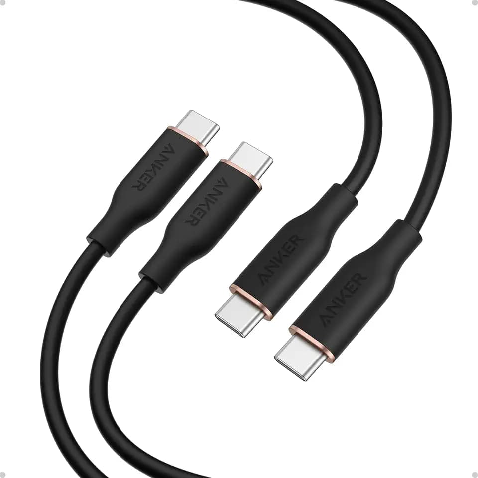 Anker 240W PowerLine III Flow USB C auf USB C Kabel [2 Stück 0,9m]