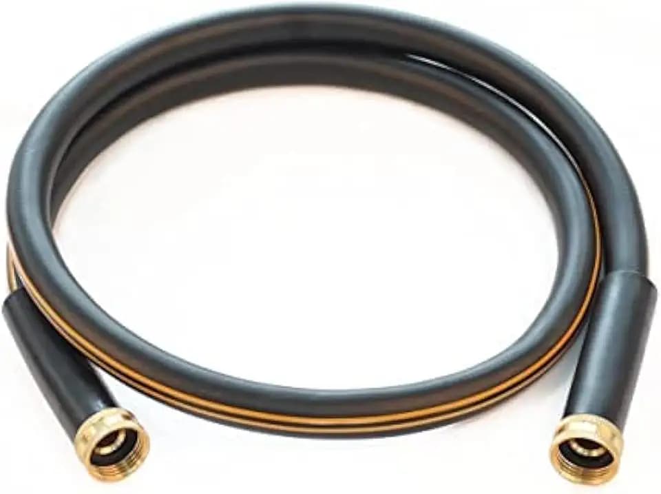 Atlantic 6 ft Female to Female Garden Hose, Black 5/8" Leader Water Hose