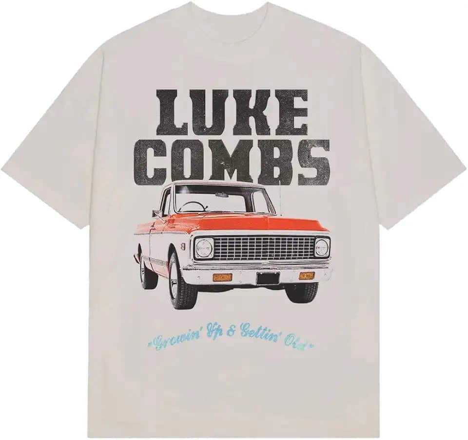 Luke Combs Truck Photo T-Shirt, Natural