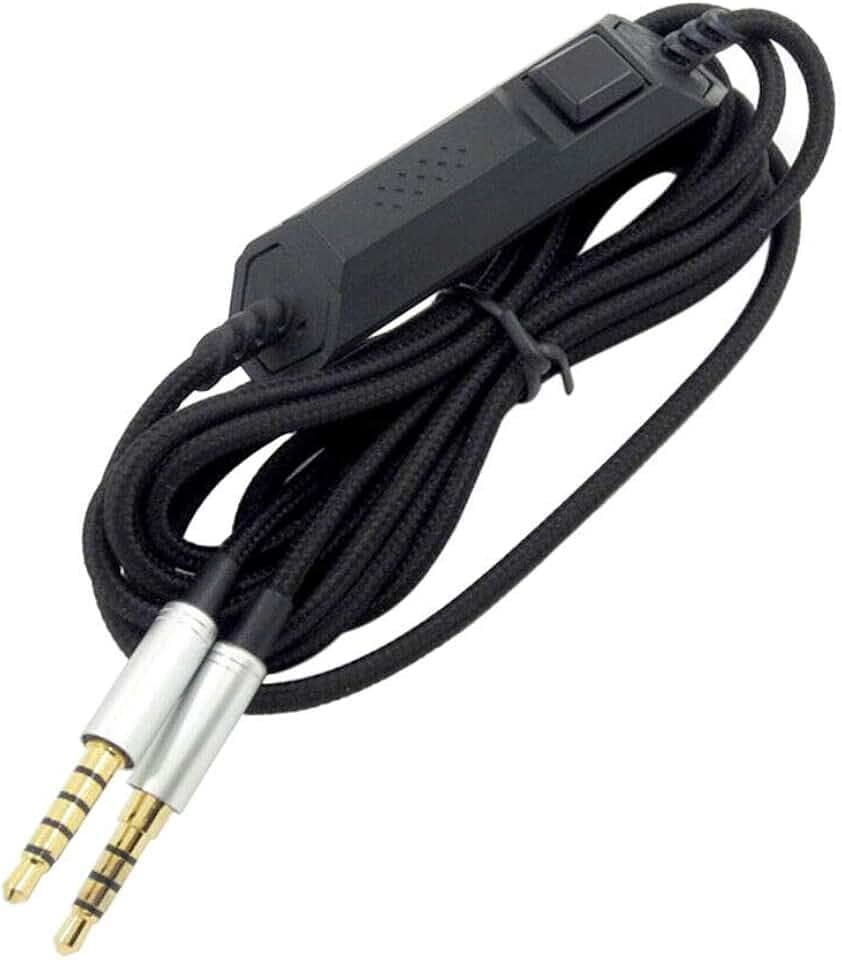 3.5mm Klinke 1.2m Stereokabel für Astro A10/A40/A30/A50 Gaming Headset,Nylon Geflochten Kabel Cord Eingebaut Fernbedienung