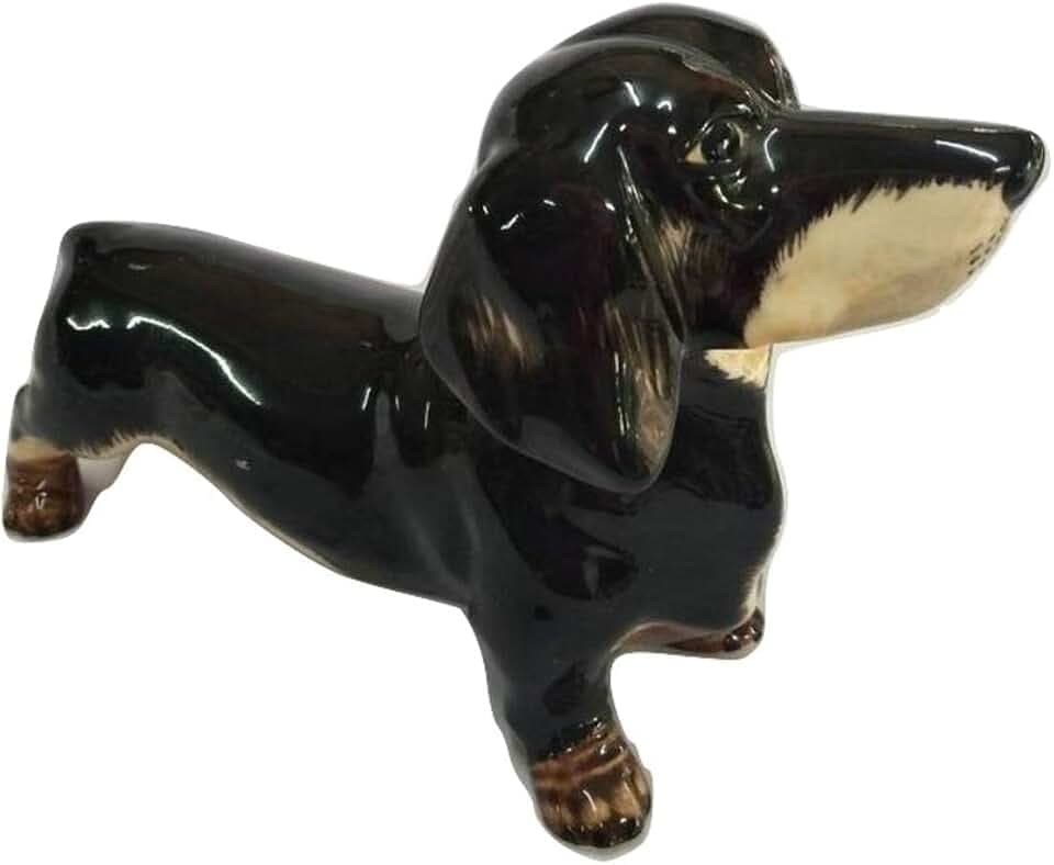 Spardose Sparschwein groß Tier - Motiv – Bild aus Keramik (Dackel schwarz)