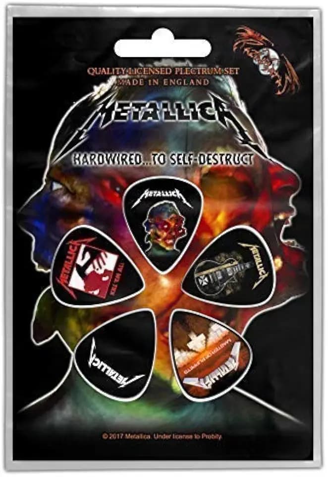 Metallica Pack of 5 Plectrums (Ro)