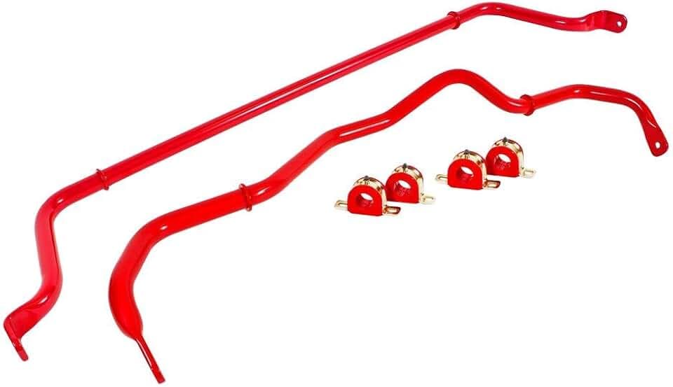 BMR SUSPENSION Sway Bar, Front/Rear, Polyurethane Bushings Included, Steel, Red Powder Coat, Chevy Camaro 2016, Kit (SB049R)