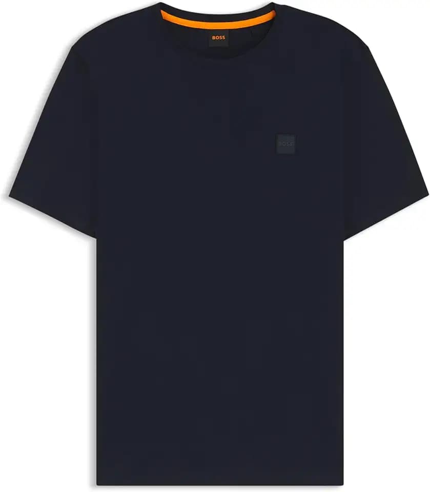 BOSS Herren Tales Relaxed-Fit T-Shirt aus Baumwoll-Jersey mit Logo-Aufnäher