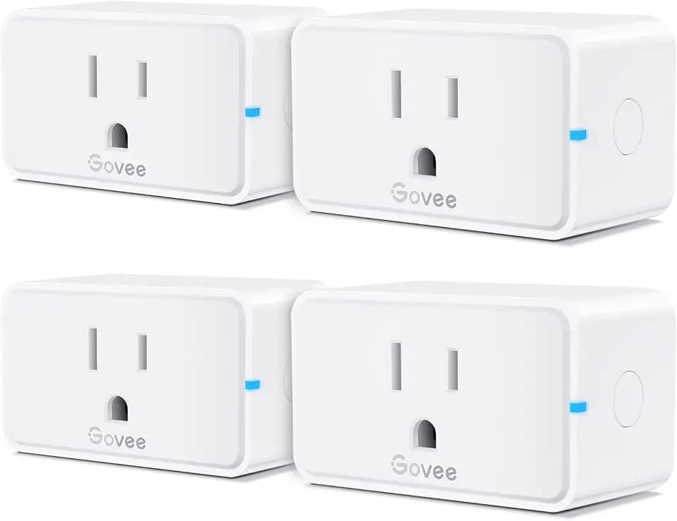 Govee Smart Plug 15A WiFi Bluetooth Outlet 4 Pack, Remote Group Control