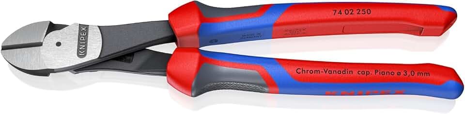 Knipex 7402250 10-Inch High Leverage Diagonal Cutters - Comfort Grip