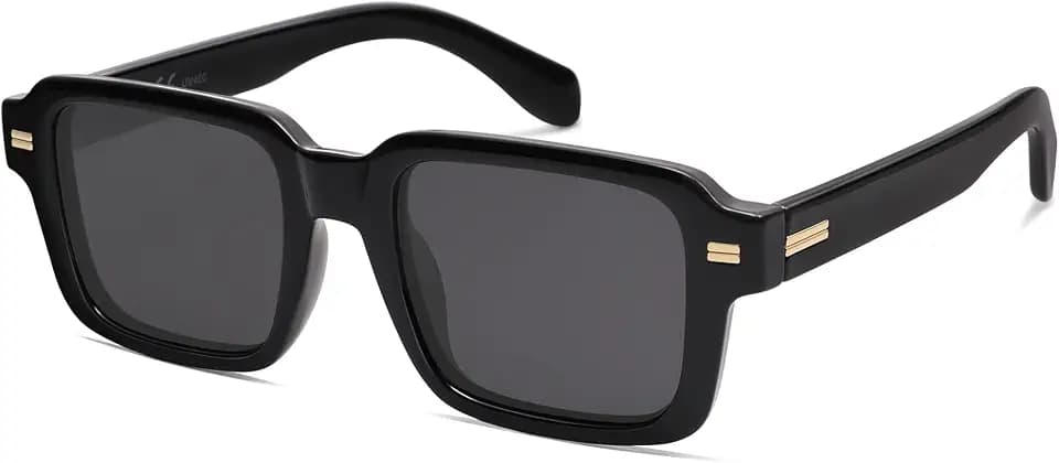 SOJOS Big Trendy Square Polarized Sunglasses Womens Mens, Retro Large Chunky Oversized Rectangle Shades SJ2345