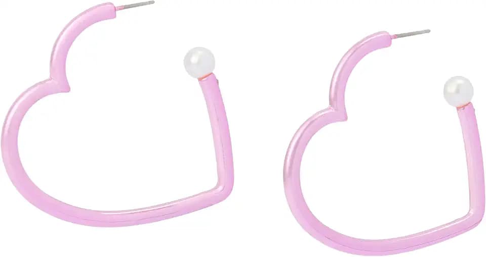 Betsey Johnson Jewelry Women's Love Spell Heart Hoop Earrings