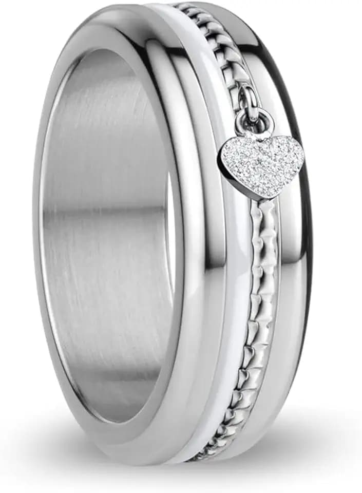 BERING Damen Ring in glänzendem silber - Arctic Symphony Collection aus Edelstahl - Loire
